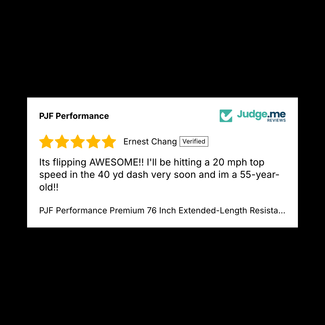5-star verified review from Ernest Chang: It's flipping awesome! I'll be hitting a 20 mph top speed in the 40 yard dash very soon, and I'm a 55-year-old.