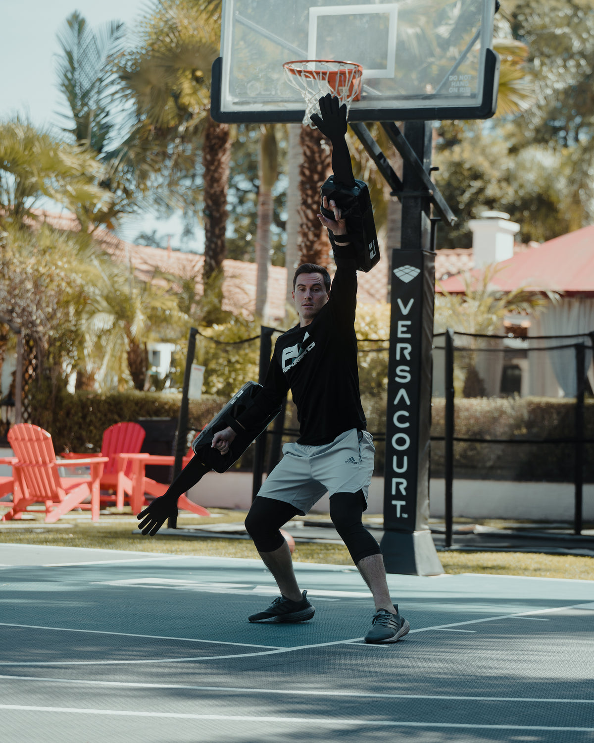 Athlete wearing the PJF League Length Pads